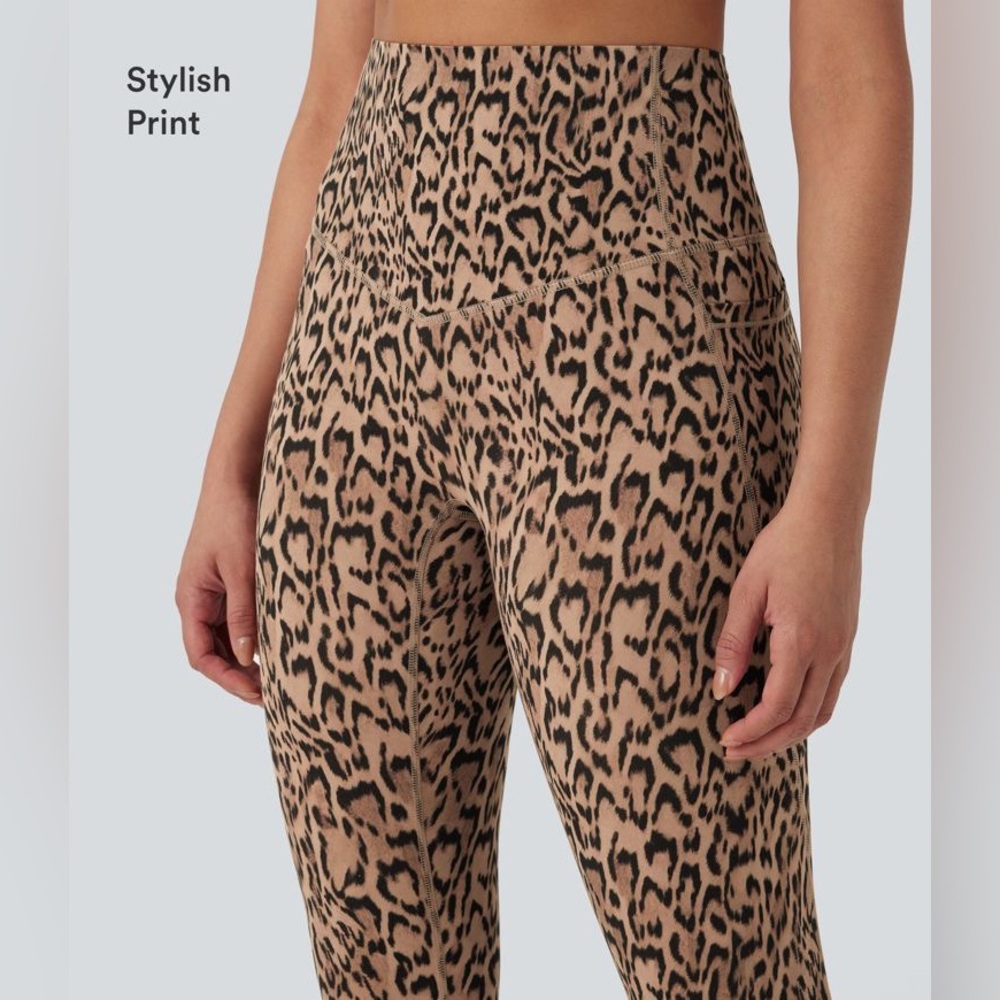 Halara High Waist Ultra Sculpt Legging Leopard Print Small 7/8 - Picture 5 of 10